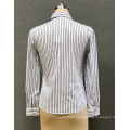 women's white stripe shirt